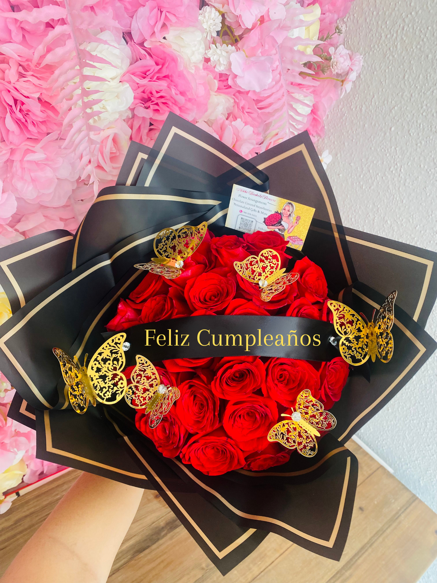 ramo de listón 🌹💐 #ramo #ramodeliston #ribbonbouquet