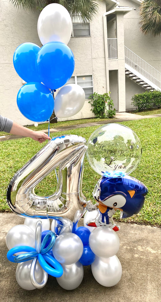 S onic Boy Balloon Bouquet (1 Week In Advance)